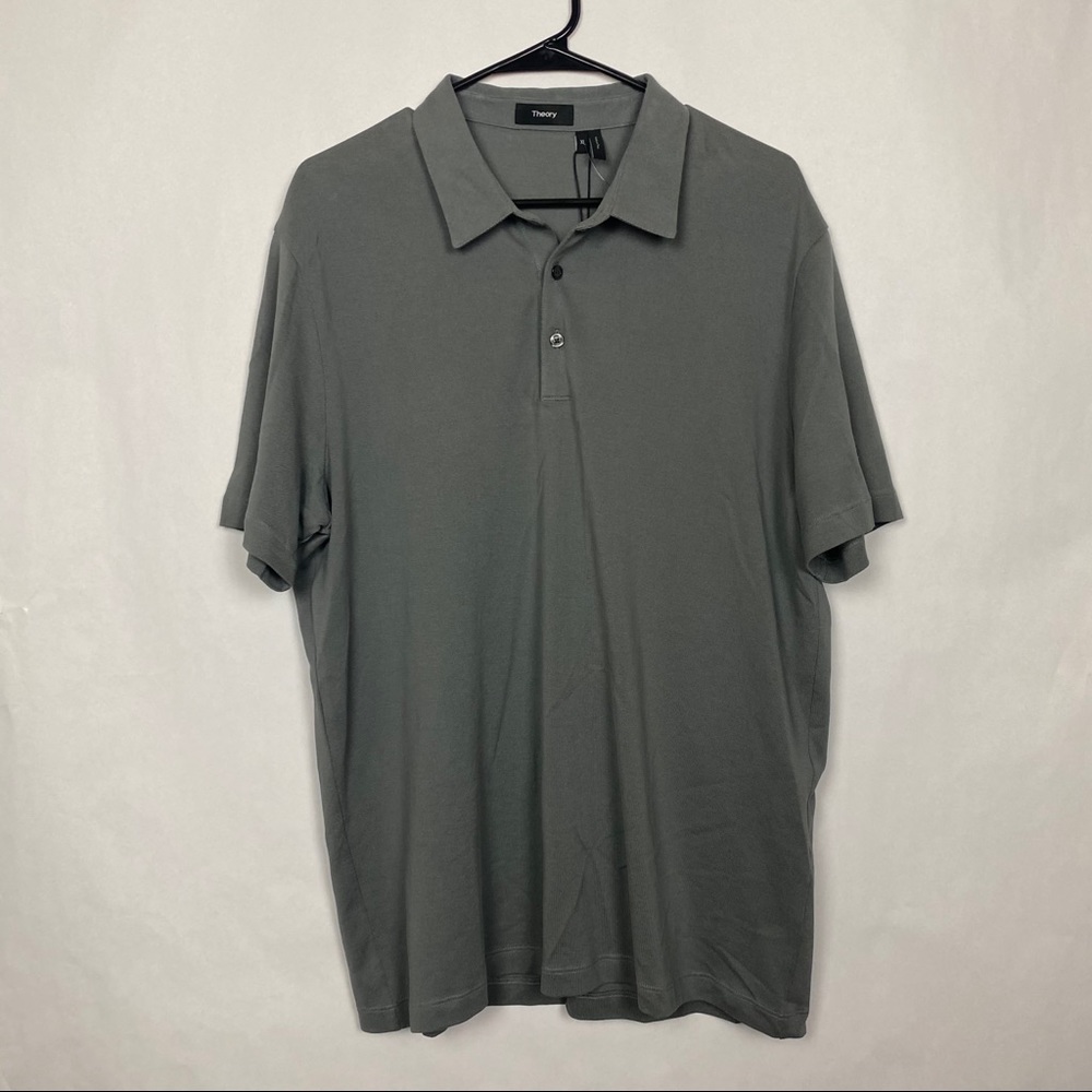 Theory Standard Pique Polo Shirt Porpoise